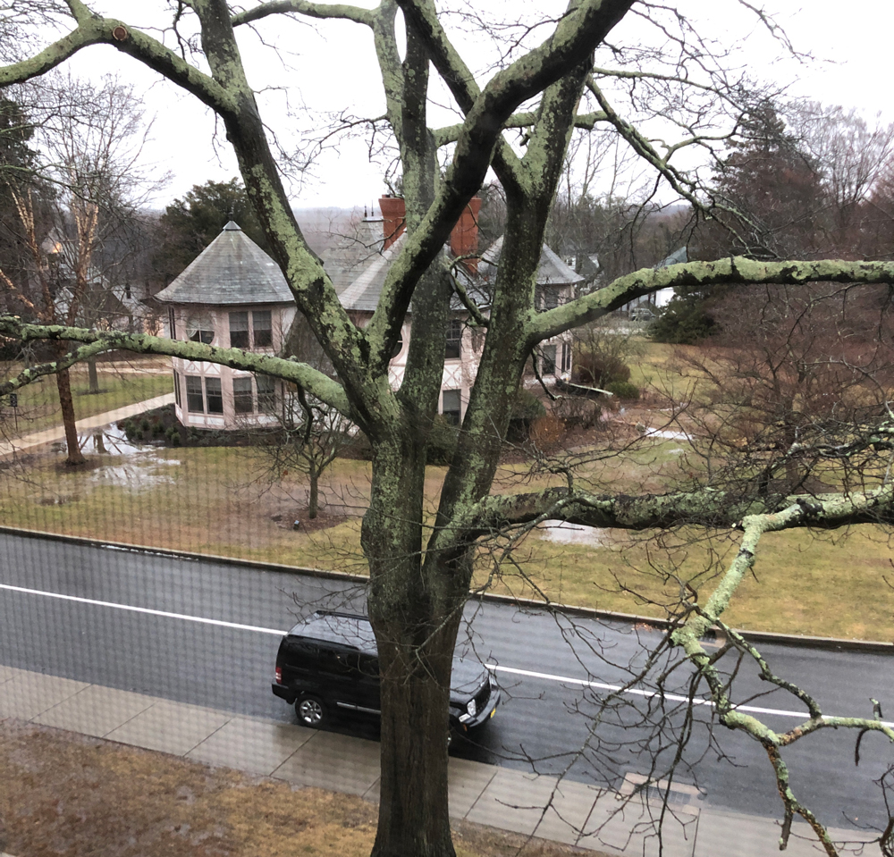 View of Horizon House from a dorm room in JA