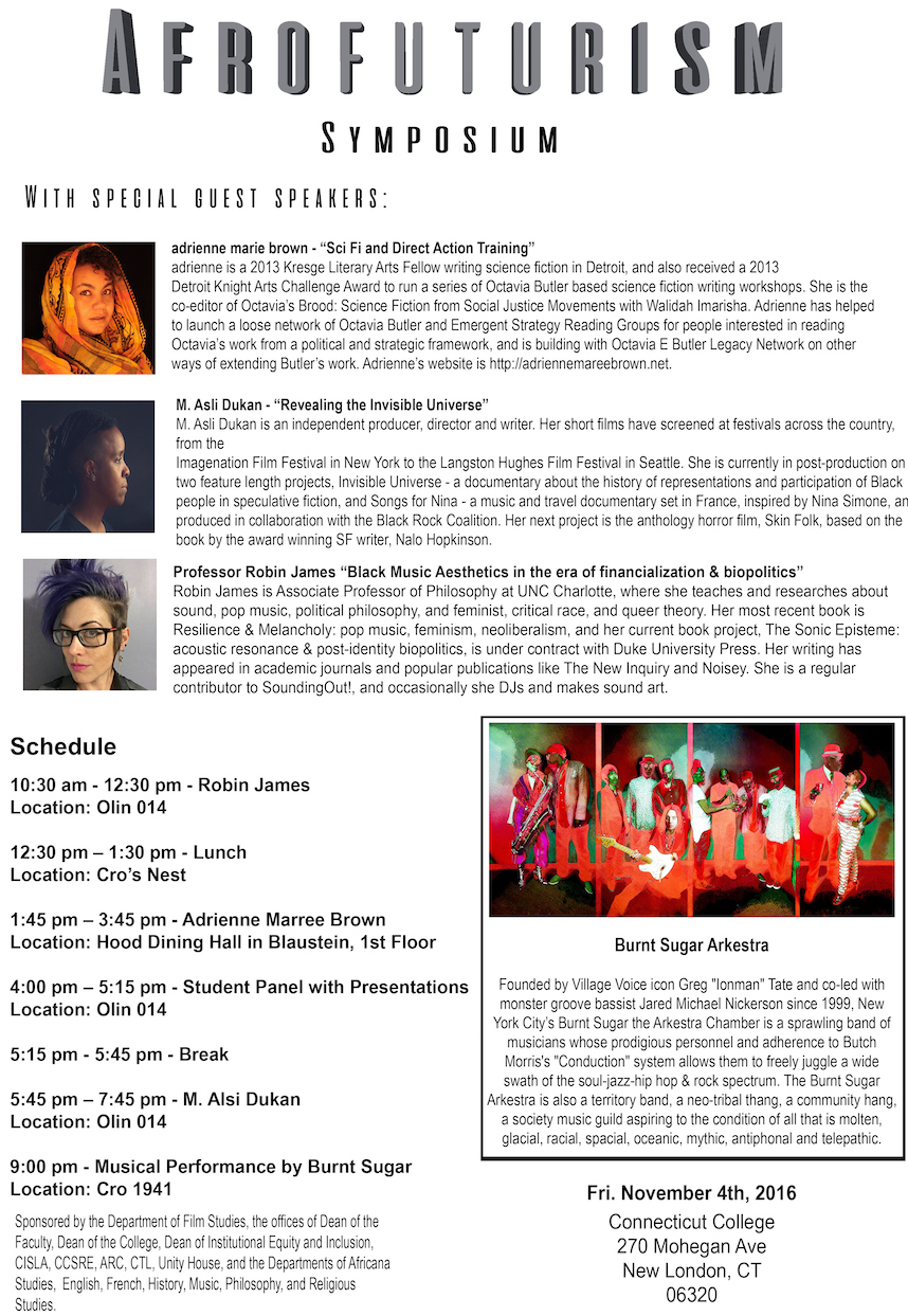 Afrofuturism Symposium schedule