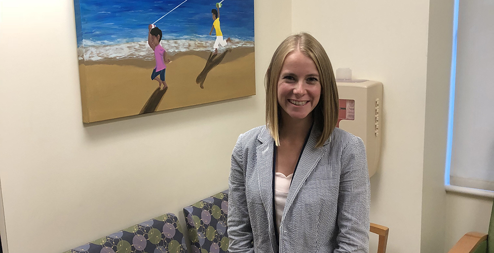 Emily Pierce '19 at the Children's National Medical Center in Washington, D.C.