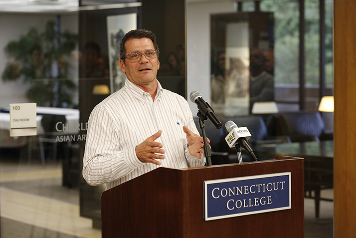 Director of the Academic Resource Center Noel Garrett speaks at the event.