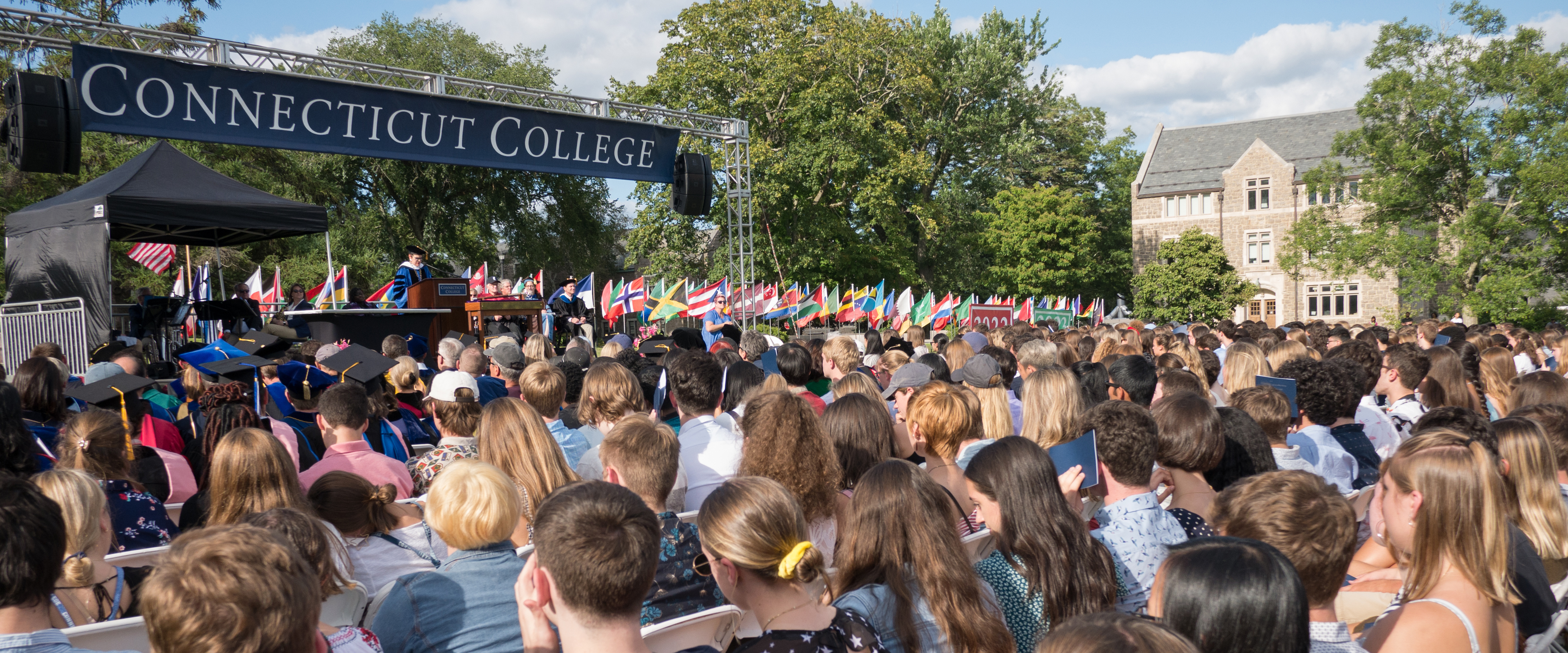 President Katherine Bergeron speaks at the 105th Convocation