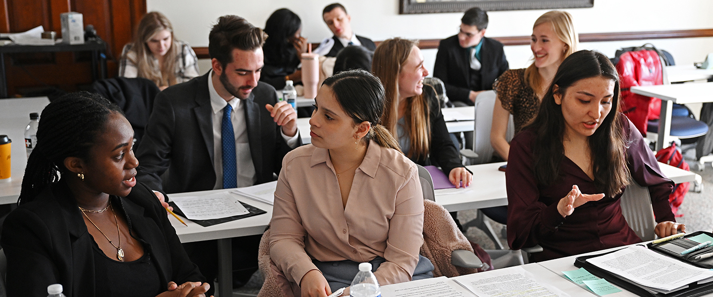 Mock Trial participants prepare for competition.