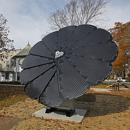 Solar SmartFlower blooms at Conn