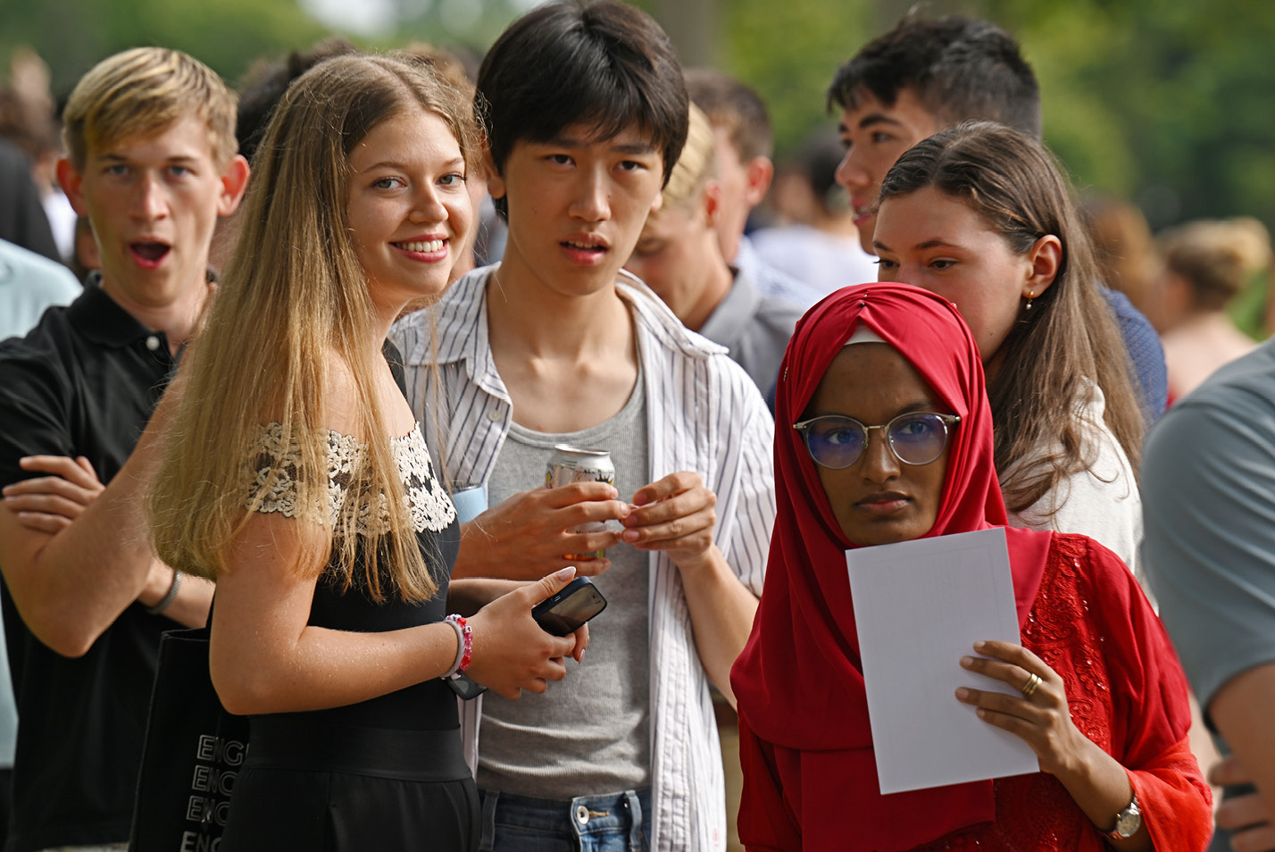 Students talking at Convocation