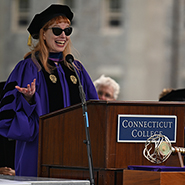 Professor Nina Martin gives the keynote address at Convocation