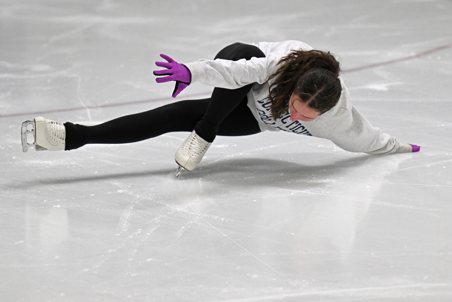 Skater close to the ice