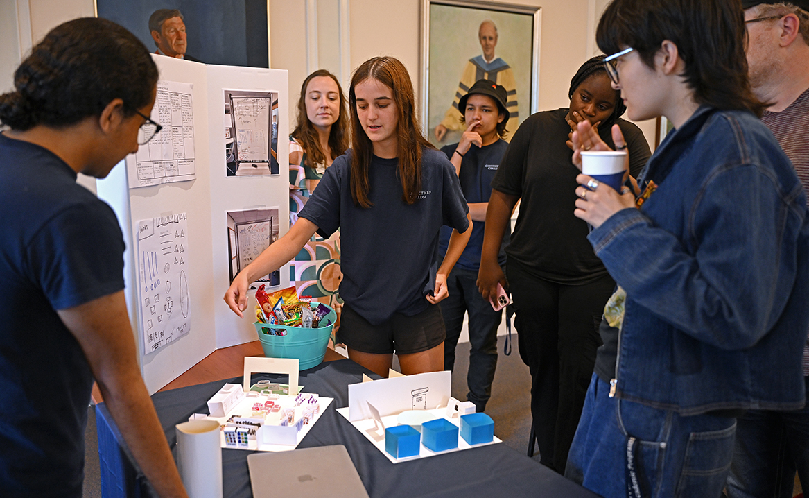 Venture Incubator students give their final presentations.