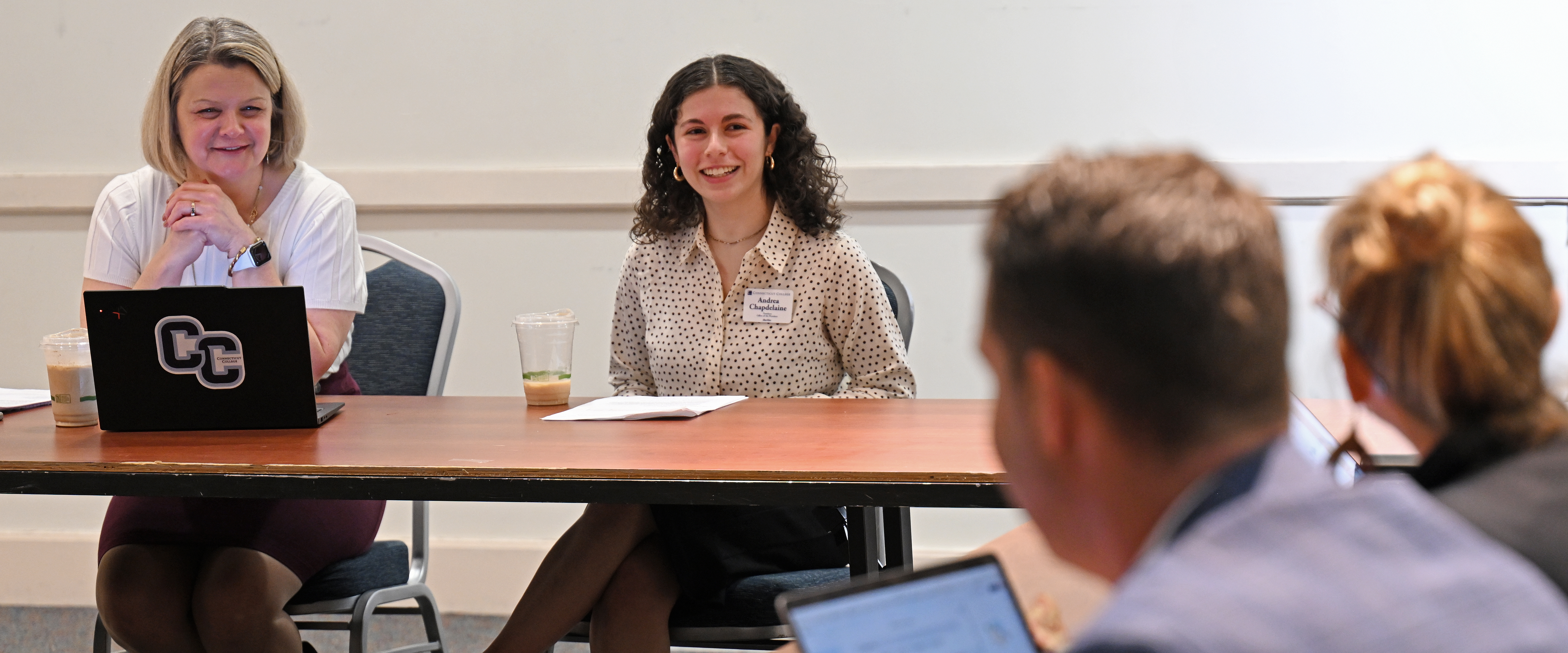 President Andrea Chapdelaine, left, and Davi Schulman 