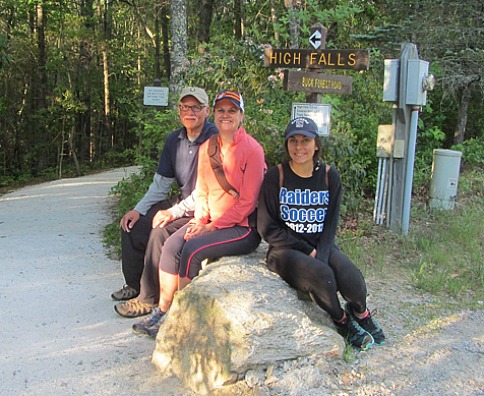 Professor Bruce Branchini and students collecting fireflies for bioluminescence research.